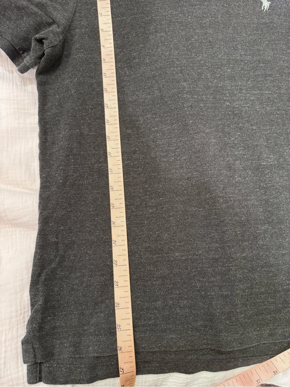 Polo by Ralph Lauren Men's Charcoal Heather Polo Shirt medium